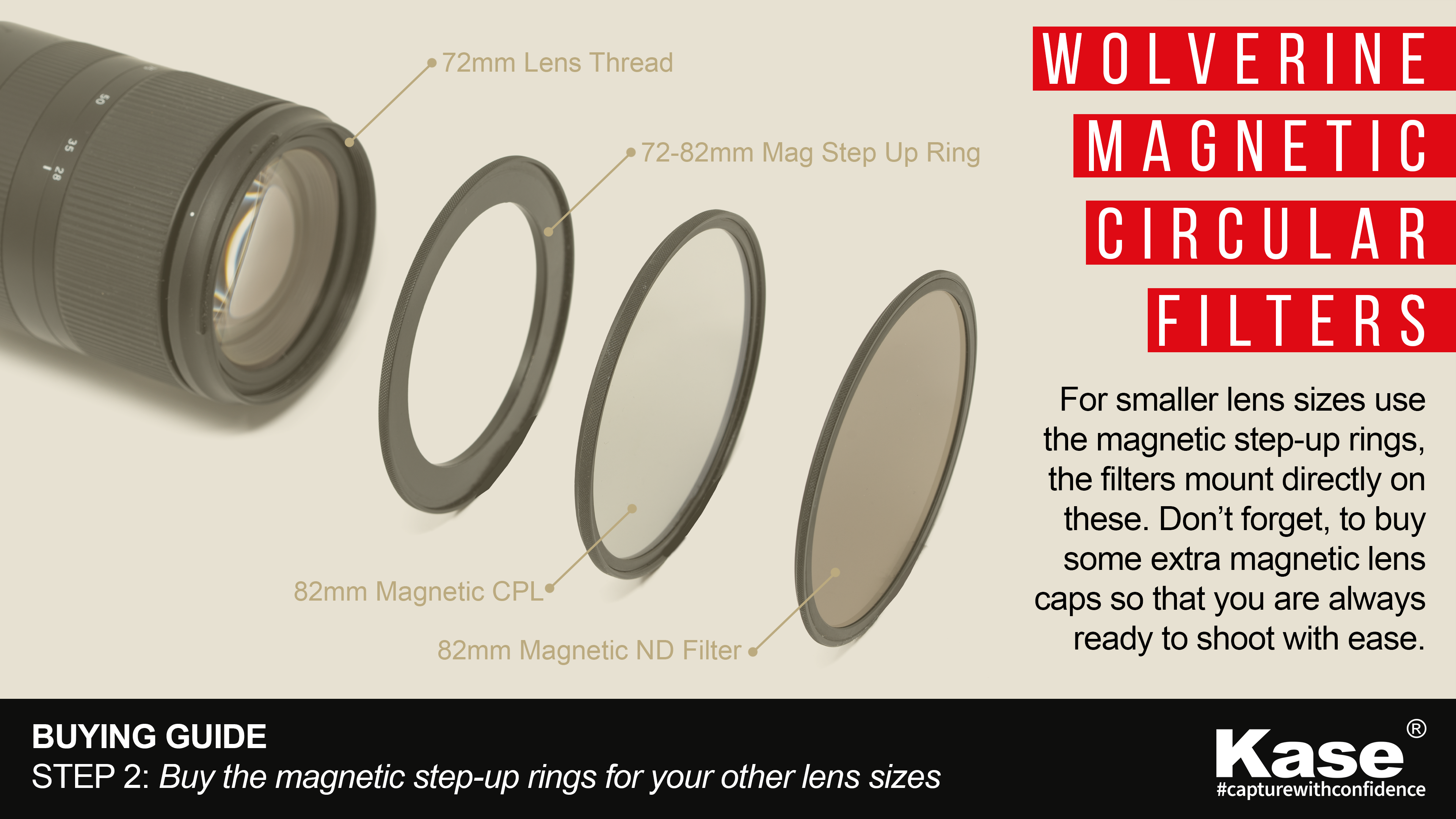 Kase Wolverine 82mm Blue Streak Magnetic MC Optical Glass Filter Incl Adapter Special Effects Filter Anamorphic 82 